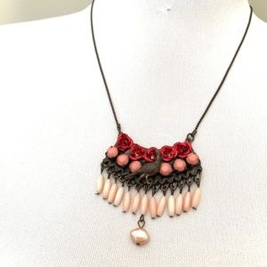 Anthropologie Peacock Animalia Heirloom Necklace